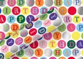 Produktbild: Braun & Company Geschenkpapier Happy Birthday Kreise 1,5 m x 70 cm