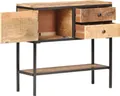 Produktbild: vidaXL Sideboard 85x30x80 cm Raues Mangoholz
