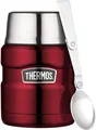 Produktbild: THERMOS Speisegefäß Edelstahl mattiert rot bis 9 Stunden heiß od 14 Std kalt neu