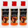 Produktbild: 3er Set Acrylfirnis 80ml Glänzend Klarlack Varnish Wasserbasis Transparent NEU