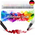 Produktbild: Amteker 24+1 Aquarellstifte Brush Pen Set, Malen, Pinselstifte mit Flexiblen