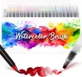 Produktbild: Aquarellstifte 24 Farben Brush Pen Set Pinselstifte Nylon