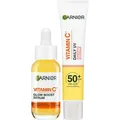 Produktbild: Garnier Vitamin C* Bundle Daily UV Glow Fluid SPF50+ 40 ml & Seru