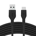 Produktbild: Belkin BoostCharge Flex Silikon-USB-C-/USB-C-Ladekabel, USB-IF-zertifiziertes USB C Kabel für iPhone 16, iPhone 15, Samsung Galaxy S24, S24 Ultra, Note, Google Pixel, iPad Pro, 3 m – Schwarz