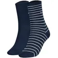 Produktbild: TOMMY HILFIGER Damen Socken, 2er Pack - Women's Patterned Styles Dunkelblau 39-42