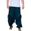 Produktbild: KUNST UND MAGIE Haremshose Haremshose Herren Unisex Baumwolle – Goa Hose mit Taschen Aladinhose lila 5XL