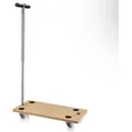 Produktbild: Wiltec Transportroller mit Griff 575 x 290 x 650 mm mit 200 kg Traglast je Möbelroller, Rollbrett aus Holz mit 4 Lenkrollen