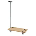 Produktbild: Wiltec Transportroller mit Griff 575 x 290 x 650 mm mit 200 kg Traglast je Möbelroller, Rollbrett aus Holz mit 4 Lenkrollen