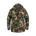 Produktbild: Mil-Tec Warme Regenjacke Unisex • Nässeschutz Jacke wasserdicht • Fleecejacke für Herren & Damen • Als Arbeitsjacke, Militär Jacke, Outdoor Fleece, Funktionsjacke • Woodland, Größe: M