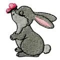 Produktbild: Mono Quick 04615 Hase mit Schmetterling Applikation, Flicken, Bügelbild, Patch
