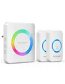 Produktbild: TECKNET Funkklingel, IP65 Funk klingel Set Aussen Wasserdicht, Kabellose Türklingel 600M Reichweite, Haustür Klingel kit mit 1 Plug-In-Empfänger und 2 Sender, 60 Melodien doorbell Mit RGB Blitz