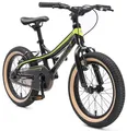 Produktbild: BIKESTAR Kinder Fahrrad Aluminium Mountainbike mit V-Bremse für Mädchen und Jungen ab 4-5 Jahre | 16 Zoll Kinderrad MTB | Schwarz & Grün
