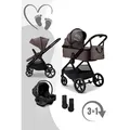 Produktbild: Moon Aura Set mit Cosmo 2.0 3in1 Kinderwagenset, Farbe/Dessin: Tonka/Melange