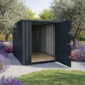 Produktbild: 3m Gartenhaus Lagerschuppen Gartenhütte Werkzeuglager Blechcontainer Anthrazit