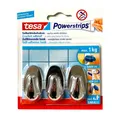 Produktbild: tesa Powerstrips Haken Oval Chrom 3 Stück