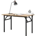 Produktbild: [neu.haus]® Klapptisch - 120 x 60cm Schreibtisch Bürotisch Computertisch Tisch Klappbar Buche / Schwarz - Schwarz