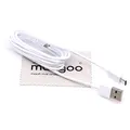 Produktbild: Ladekabel für Original Samsung RT-DLC-C215-WW für Samsung Galaxy S10, S10 Plus, S10e, S9, S9 Plus, S8, S8 Plus, Note 9, Note 8 1,0m Datenkabel 15W Weiß Typ-C mit mungoo Displayputztuch