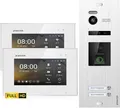 Produktbild: HD Video Türsprechanlage mit Fingerprint und RFID für 2 Familienhaus, 2x Monitor, Balter EVO HD Fingerprint