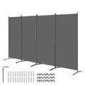 Produktbild: VEVOR Raumteiler 4 Paneele Paravent 3464 x 1840 x 520 mm, faltbarer Sichtschutz & tragbarer Trennwandteiler zur Raumtrennung, freistehende