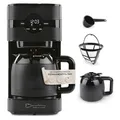 Produktbild: Barista Filterkaffeemaschine mit Thermokanne | 24h Timer & Permanentfilter | Für 8 Tassen Kaffee | Kaffeemaschine für Pulver [Schwarz]