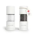 Produktbild: LARS NYSØM Salz und Pfeffermühle Set aus Edelstahl mit einstellbarem Keramikmahlwerk I Pfeffermühle und Salzmühle I Manuelle Gewürzmühlen (2 Stück) (Pure White)