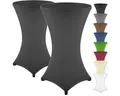 Produktbild: Gräfenstayn Stehtischhusse 2er Set Stretchbezug Stehtisch Hussen, Elegante Stehtischhusse für Bistrotische