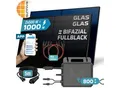 Produktbild: SUNNIVA® 1000W Balkonkraftwerk BIFAZIAL FULLBLACK komplett Steckdose MARSTEK 800 Watt Wechselrichter, Solaranlage Komplettset, 2x 500W N-Type Glas Bifacial Solarmodule, 5m Kabel, 4x 1m Solarkabel