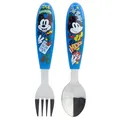Produktbild: 2er Set Kinderbesteck aus Edelstahl bestehend aus Gabel und Löffel von Mickey