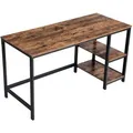 Produktbild: Vasagle Schreibtisch LWD55X, braun, vintage, 2 Regalfächer, (BxHxT) 140 x 75 x 60cm