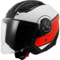 Produktbild: LS2 Motorradhelm OF616 Airflow II Cover Jethelm, vorbereitet für Kommunikationssystem weiß M (57/58)