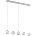 Produktbild: Lucande LED Pendelleuchte Hayley 9624457 Modern in Transparent aus Glas 5-flammig Wohnzimmerleuchte