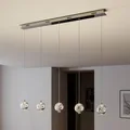 Produktbild: Lucande LED Esstisch Pendelleuchte Glas chrom, LED-Hängeleuchte Esszimmer 5x 5W