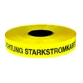 Produktbild: Trassenwarnband 'Achtung Starkstrom' / Rolle 40 mm x 250 m