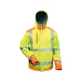 Produktbild: Warnschutzsoftshelljacke Rickmer Gr.L gelb/orange FELDTMANN