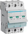 Produktbild: Hager SBN390. Nennstrom: 100 A, Spulenspannung (max): 440 V. Module Menge (max): 3 Modul(e). Breite: 52,5 mm, Tiefe: 68 mm, Höhe: 83 mm (SBN390)