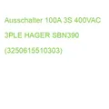 Produktbild: Ausschalter 100A 3S 400VAC 3PLE HAGER SBN390 (3250615510303)