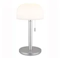 Produktbild: GLOBO LIGHTING LED Tischleuchte, LED-Leuchtmittel fest verbaut, Neutralweiß, Warmweiß, Tageslichtweiß, Tischleuchte Beistelllampe Außen IP44 LED Zugschalter CCT silber opal