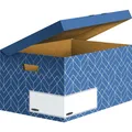 Produktbild: Bankers Box 5 Archivboxen Décor Serie schieferblau/weiss 36,7 x 57,0 x 29,5 cm (A4, A4+) (4484101)