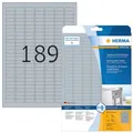 Produktbild: HERMA 4220 Typenschildetiketten A4 25x10 mm silber extrem stark haftend Folie ma