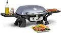 Produktbild: Klarstein Parforce Duo Gasgrill BBQ-Gasbrenner (4,4 kW, 2 x Brenner, Gastyp: Butan/Propan, Verbrauch: 363 g/h, 15000 BTU, 300 °C, elektrische Zündung, abnehmbare Seitenteile, Deckel) grau