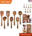 Produktbild: Holzlöffel Kochset 7-teilig Holzutensilien Küchenhelfer Teakholz