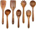 Produktbild: Holzlöffel zum Kochen, 7-teilig, Holzutensilien zum Kochen, Küchenhelfer-Set,...