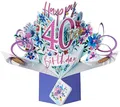 Produktbild: Second Nature Pop-Up-Grußkarte zum 40. Geburtstag, Blumen, POP190
