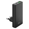 Produktbild: Goobay USB-C PD GaN Dual-Schnellladegerät 90° Flat 45 W schwarz (45 W, 2 Ports) (75719)