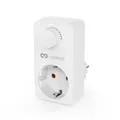 Produktbild: conecto Steckdosen Dimmer, Steckdosendimmer Adapter mit Helligkeitsregler für dimmbare Leuchtmittel wie LED, Halogenlampen, Glühbirnen, weiß
