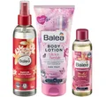 Produktbild: Balea 3er-Set Hautpflege: Parfum Bodyspray GLAMOROUS MOMENT erfrischendes Körperspray orientalisch-blumig (150 ml) + Bodylotion LIFE IS A FAIRYTALE (200 ml) + Massageöl MINDFUL MOMENT (100 ml), 450 ml