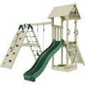 Produktbild: PolarPlay Spielturm Trondheim Schaukel Kletterwand Rutsche Grün