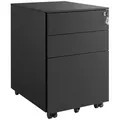 Produktbild: SONGMICS Aktenschrank Rollcontainer, mit 3 Schublade, vormontiert, 2 Größen schwarz 39 cm x 60 cm x 52 cm