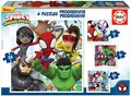Produktbild: Educa - Spidey und Seine Super-Freunde, 4in1 Puzzleset mit 12/16/20/25 Teilen, Puzzle für Kinder ab 3 Jahren, Spiderman, Marvel (19295)