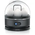 Produktbild: Eierkocher 400 Watt, Edelstahl, Egg Cooker, 7 Eier, 3 Härtegrade wählbar, Warmhaltefunktion, Signalton, BPA-frei, cool grey - Arendo